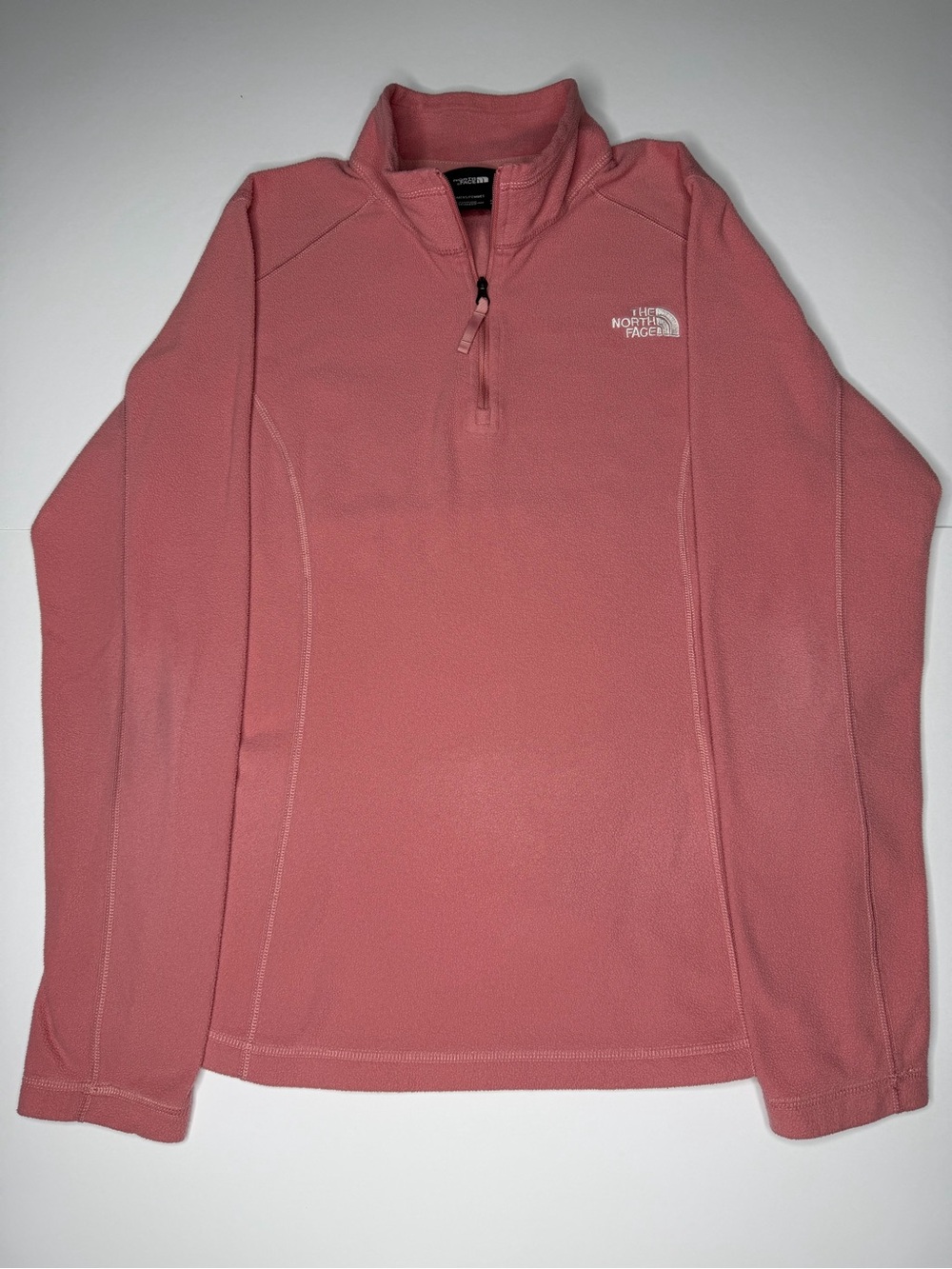 The North Face Women's Pink Quarter-Zip Fleece Pullover Size M